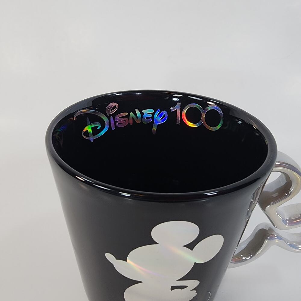 Disney 100 Anniversary Mickey Mouse Ceramic Mug Iridescent Black